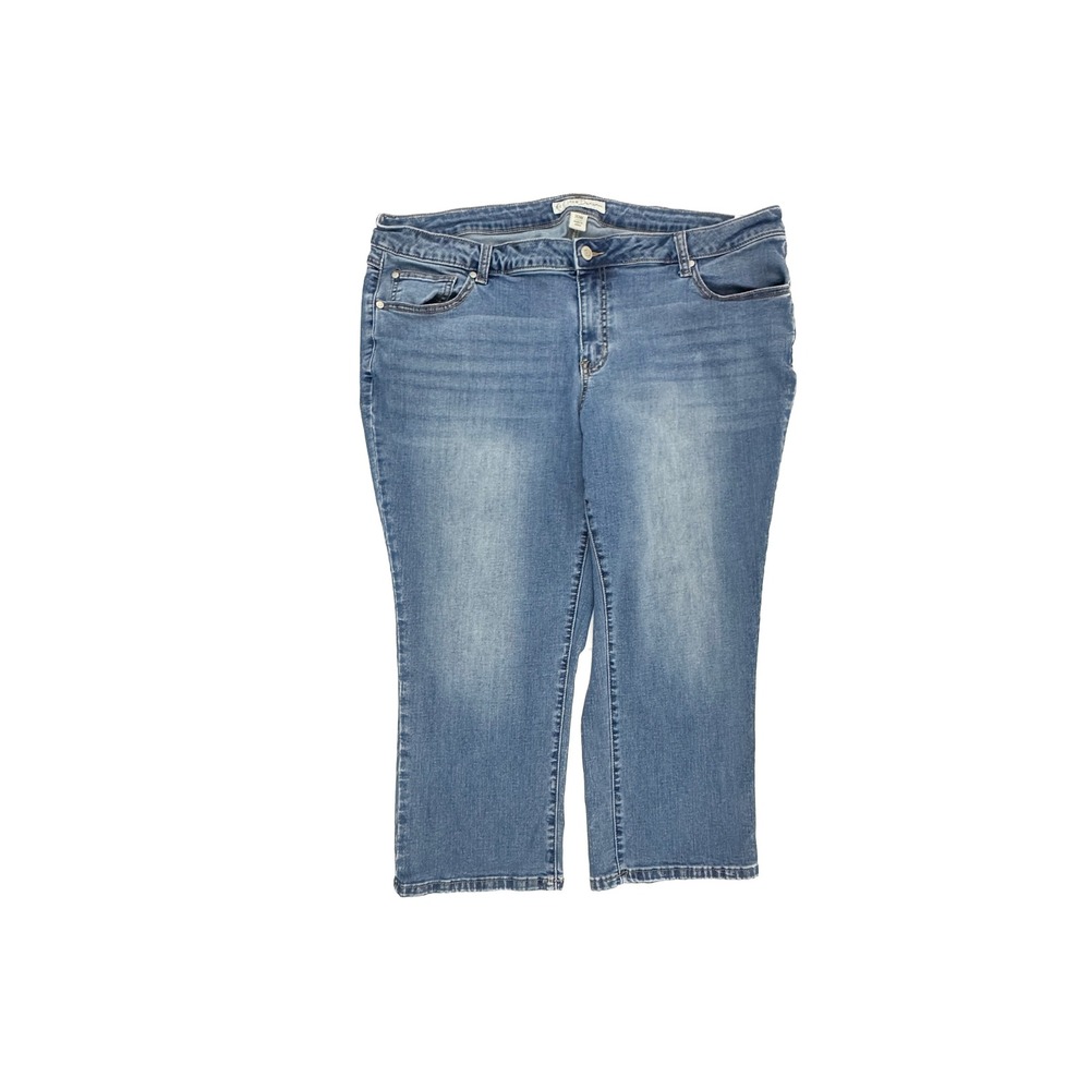 Cato Est 1946‎ Curvy Capri Jeans Womens 20W Medium Wash Cropped Denim Blue